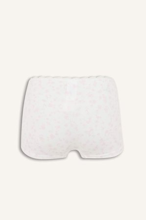 Floral Dantel Detaylı Penye Boxer