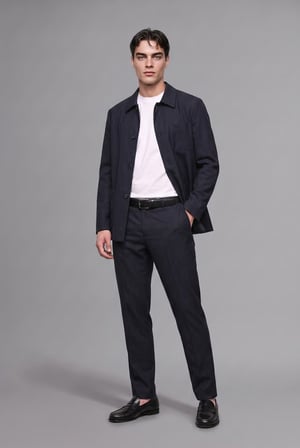Regular Fıt Polo Yaka Pamuk Astarlı Blazer Ceket
