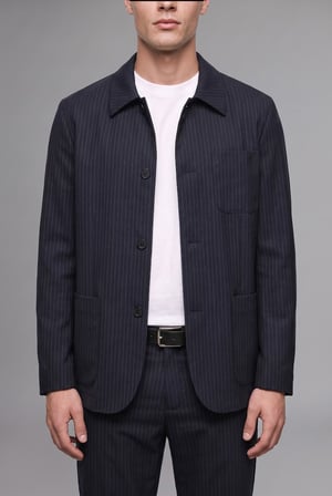 Regular Fıt Polo Yaka Pamuk Astarlı Blazer Ceket
