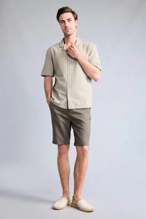 DeFacto %100 Pamuk Regular Fit Bermuda Şort D4268AX26SMKH398