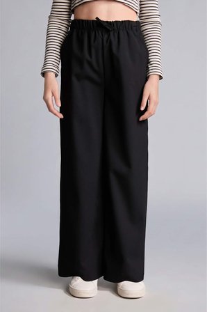 DeFacto Wıde Leg Siyah Pantolon Kız Çocuk H9663A826AUBK27