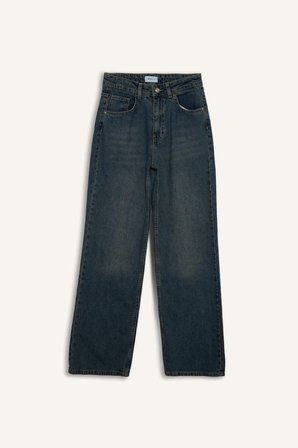 DeFacto 90's Wıde Leg Yüksek Bel Jean Yıkamalı Pantolon H4166AX26SMNM28