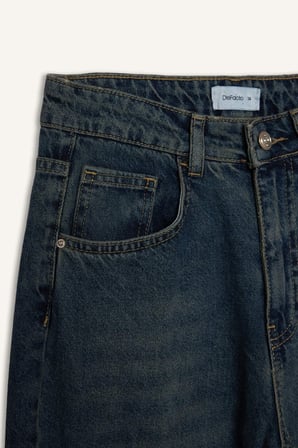 DeFacto 90's Wıde Leg Yüksek Bel Jean Yıkamalı Pantolon H4166AX26SMNM28