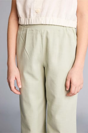DeFacto %100 Pamuk Wıde Leg Pamuklu Pantolon Kız Çocuk G0608A826SMGN1156