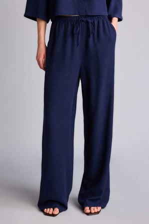 DeFacto Wıde Leg Cepli Yüksek Bel Standart Boy Keten Karışımlı Pantolon F5024AX26SMNV31