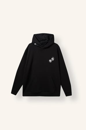 Rick and Morty Boxy Fit Kapüşonlu Kanguru Cepli Baskılı Sweatshirt