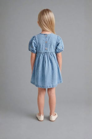 DeFacto %100 Pamuk Pamuklu Denim Elbise Kız Bebek H4072A526SMNM39