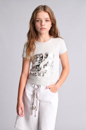DeFacto Regular Fit Bisiklet Yaka Kısa Kollu Baskılı Tişört Kız Çocuk I6179A826SMGR234