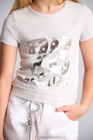 DeFacto Regular Fit Bisiklet Yaka Kısa Kollu Baskılı Tişört Kız Çocuk I6179A826SMGR234
