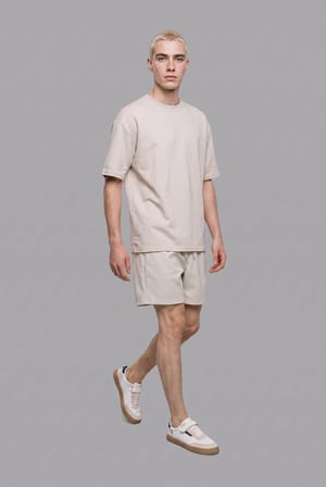 DeFacto Beli Lastikli Bağcıklı Baggy Fit Şort I3697AX26SMGR541