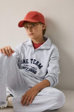 DeFacto Regular Fıt Dik Yaka Baskılı Sweatshirt Erkek Çocuk H9892A826AUGR400