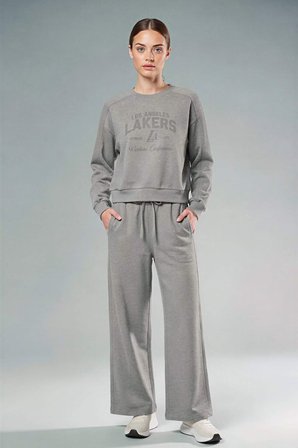 DeFacto Aırtech NBA Los Angeles Lakers Wide Leg Cepli Geniş Paça Standart Boy Eşofman Altı F8217AX26SPGR362