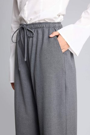 Wıde Leg Çift Cepli Normal Bel Standart Boy Pantolon