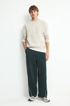 Defacto X8282AZBG672 Bej Boxy Fit Uzun Kollu Pamuklu Bisiklet Yaka İçi Yumuşak Tüylü Baskılı Sweatshirt