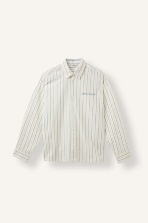 Boxy Fıt Gömlek Yaka Pamuklu Uzun Kollu Gömlek