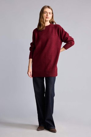 DeFacto Relax Fit Bisiklet Yaka Uzun Kollu Triko Tunik H6186AX26WNBR33