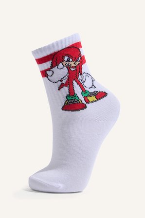 DeFacto Sonıc The Hedgehog Lisanslı 3'lü Pamuklu Uzun Çorap Erkek Çocuk I2122A8NSWT1