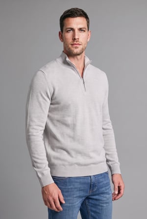 DeFacto Standart Fit Dik Yaka Fermuarlı Basic Triko Kazak A5184AX26AUGR184
