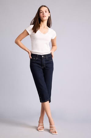 İndigo Kapri Jean Pantolon