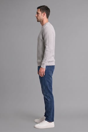 DeFacto Standart Fit Bisiklet Yaka Basic Dokulu Triko Kazak E0811AX26AUGR210