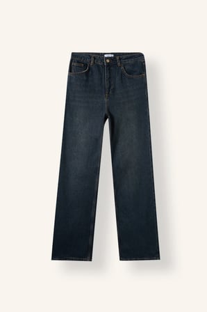 90's wıde leg yüksek bel uzun jean yıkamalı pantolon