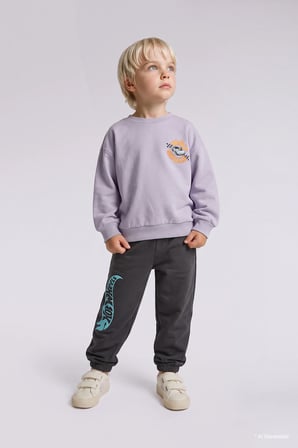 Hot Wheels Lisanslı Baskılı Sweatshirt ve Eşofman Altı 2'li Takım Erkek Bebek
