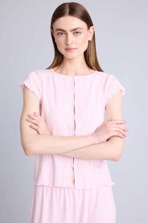 DeFacto %100 Pamuk Regular Fıt Kısa Kollu 2'li Pijama Takım H5915AX26SMPN186