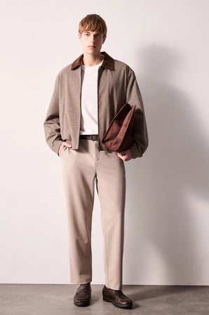 Defacto H1270AXGR302 Gri Regular Fit Beli Lastikli Düz Paça Pantolon