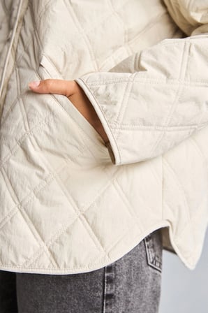 Regular Fit Su İtici Kapüşonlu Kapitone Mont