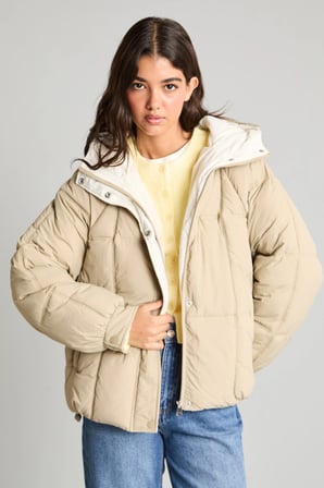 Regular Fit Dik Yaka Şişme Mont