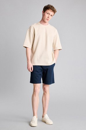 DeFacto Loose Fit Bisiklet Yaka Kısa Kollu Ağır Kumaş Basic Tişört B4844AX26AUBG757