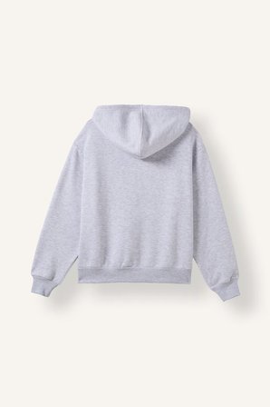 DeFacto Relax Fit Kapüşonlu Basıc Kalın Fermuarlı Sweatshirt C1809AX26WNGR93