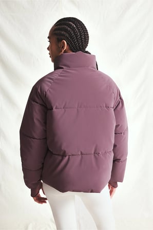 Regular Fit Dik Yaka Su Geçirmez Şişme Mont