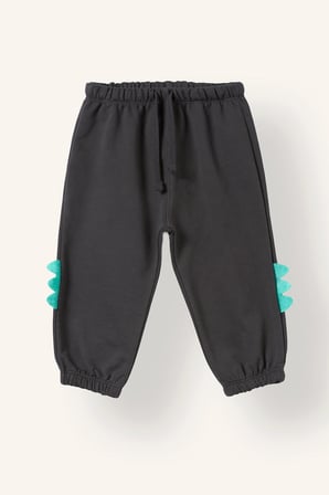Hayvan Desenli İnce Sweatshirt Kumaşı 2'li Takım Erkek Bebek