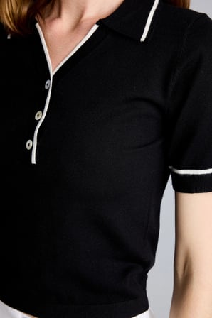 Defacto G9226AXBK81 Siyah Ultra Yumuşak Regular Fıt Polo Yaka Kısa Kollu Tişört