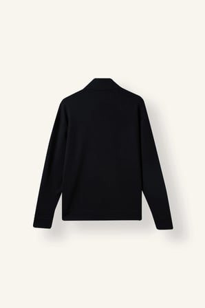 Defacto I0571AXBK81 Siyah Standart Fit Dik Yaka Yarım Fermuarlı Basic Sweatshirt