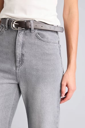 90's Wide Leg Yüksek Bel Yıkamalı Jean Pantolon