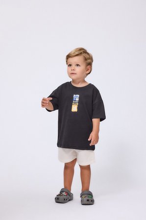 DeFacto Baskılı Oversize Kısa Kollu Tişört Erkek Bebek I6236A526AUBK81