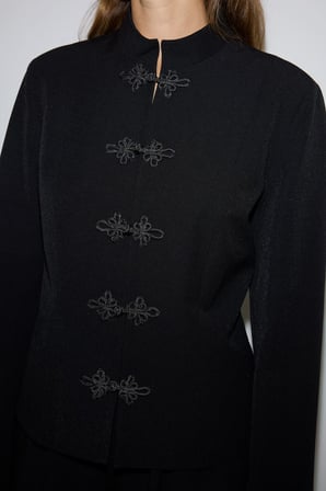 Regular Fıt Desenli Dokuma Düğmeli Blazer Ceket