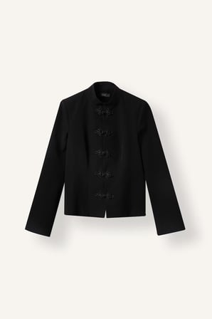 Regular Fıt Desenli Dokuma Düğmeli Blazer Ceket