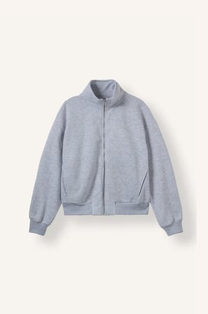 Regular Fit Yarım Balıkçı Yaka Fermuarlı Cepli Sweatshirt Hırka