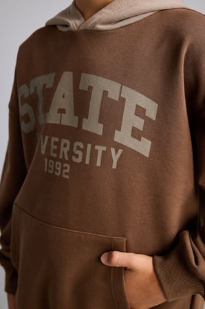 Overshırt Fıt Kapüşonlu İçi Yumuşak Tüylü Kalın Sweatshirt Kumaşı Sweatshirt Erkek Çocuk