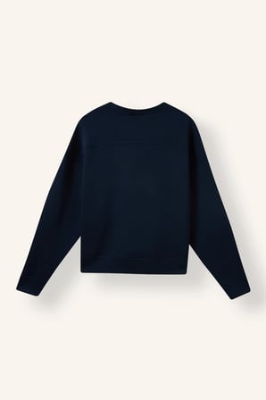 Oversıze Bisiklet Yaka Spor Baskılı Modal Sporcu Sweatshirt