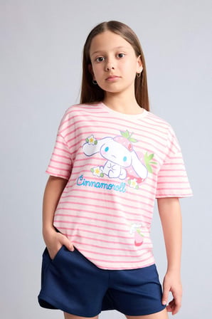 DeFacto My Melody Relax Fıt Bisiklet Yaka Kısa Kollu Tişört Kız Çocuk H3483A826HSPN238