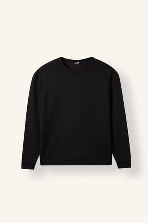 Standart Fıt Bisiklet Yaka Baskılı Sweatshirt