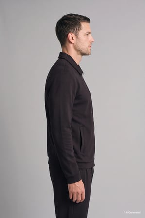 Regular Fit Polo Yaka Fermuarlı Basic Sweatshirt Hırka