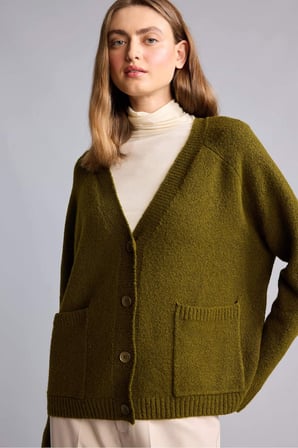 DeFacto Oversize V Yaka Cepli Düğmeli Triko Basic Hırka H2470AX26WNKH456