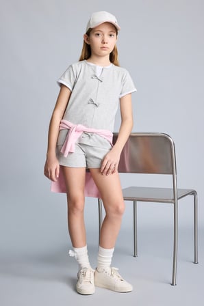 DeFacto Regular Fıt 2'li Pijama Takımı Kız Çocuk H5514A826SMGR28
