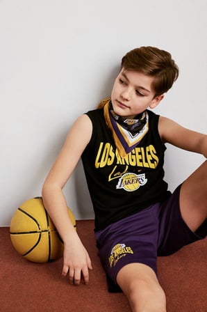 DeFacto NBA Los Angeles Lakers Bisiklet Yaka Atlet Erkek Çocuk H2955A826HSBK81