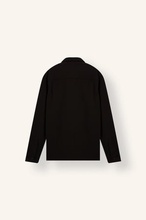 Slim Fit Polo Yaka Penye Uzun Kollu Basic Gömlek